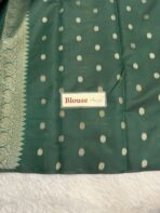 Lakshmi (Semi silk) - Mango yellow & Green - Image 6