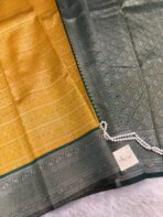 Lakshmi (Semi silk) - Mango yellow & Green