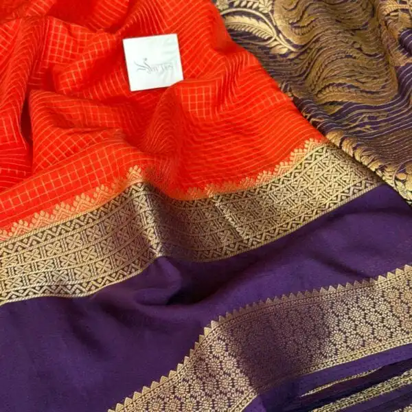 Rettapetta Heritage edition (Mysore silk) - Orange