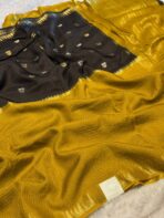 Shrivalli (Mysore silk) - Mustard & Black