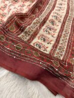 Sanata (Cotton Chanderi ) - Brown - Image 4