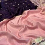 Shrivalli (Mysore silk) - Plum & Baby pink