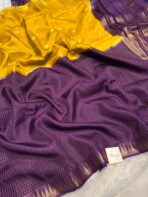 Shrivalli (Mysore silk) - Yellow & Violet