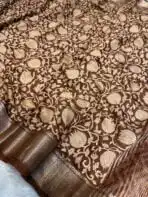 Kavyam (Mul Chanderi) - Mocha brown - Image 3