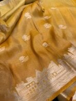 Kashi Vaibhavam (Banarasi soft silk) - Mustard - Image 3
