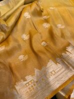 Kashi Vaibhavam (Banarasi soft silk) - Mustard - Image 3