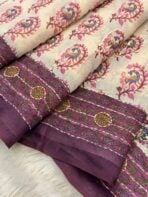 Sanata (Cotton Chanderi ) - Purple - Image 2