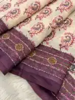 Sanata (Cotton Chanderi ) - Purple - Image 2