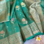 Mayura (Banaras silk) - Mint green