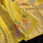 Mayura (Banaras silk) - Golden yellow