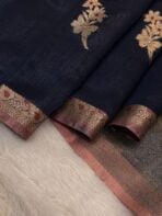 Arunthathi (Silk cotton) - Navy - Image 4