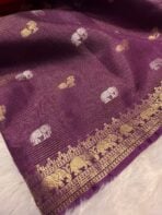Shrivalli (Mysore silk) - Red & Violet - Image 4
