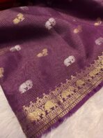 Shrivalli (Mysore silk) - Red & Violet - Image 4