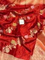 Rukmini (Mushru silk) -  Sindhoor Red - Image 4