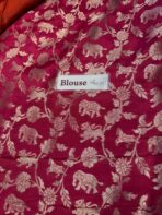 Shrivalli (Mysore silk) - Orange & Hot pink - Image 6