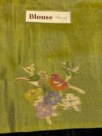 Mayura (Banaras silk) - Parrot green - Image 6