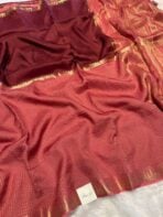 Shrivalli (Mysore silk) - Brown & Dusty pink