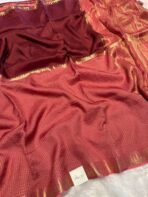 Shrivalli (Mysore silk) - Brown & Dusty pink