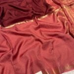 Shrivalli (Mysore silk) - Brown & Dusty pink
