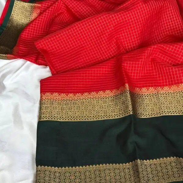 Rettapetta Heritage edition (Mysore silk) - Vermilion red