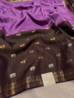 Shrivalli (Mysore silk) - Purple & Plum - Image 2