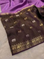 Shrivalli (Mysore silk) - Purple & Plum - Image 4