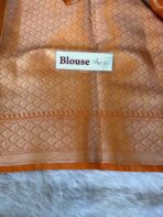 Mayura (Banaras silk) - Tangerine - Image 5