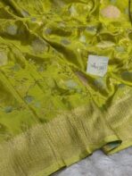 Shivanya (Mushru Kattan silk) - Lime green - Image 2