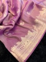 Kashi Vaibhavam (Banarasi soft silk) - Magenta - Image 3