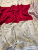 Shrivalli (Mysore silk) - Red & Ivory