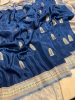 Rukmini (Mushru silk) - Deep Royal Navy - Image 2