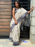 Sanata (Cotton Chanderi ) - Blue