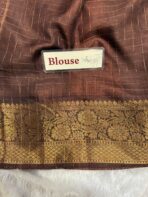 Mayilini (Banarasi soft silk) - Burnt orange - Image 6