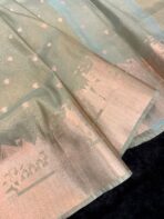 Kashi Vaibhavam (Banarasi soft silk) - Turquoise - Image 2