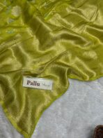 Shivanya (Mushru Kattan silk) - Lime green - Image 6