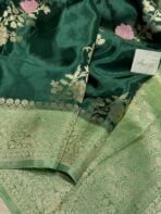 Rukmini (Mushru silk) -  Royal Emerald - Image 6