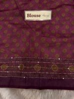 Sanata (Cotton Chanderi ) - Purple - Image 5