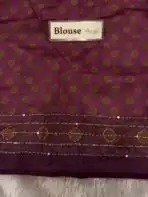 Sanata (Cotton Chanderi ) - Purple - Image 5