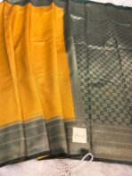 Lakshmi (Semi silk) - Mango yellow - Image 4
