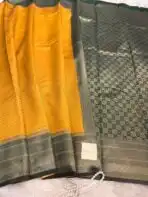 Lakshmi (Semi silk) - Mango yellow - Image 4
