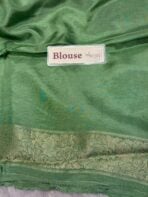 Rukmini (Mushru silk) -  Royal Emerald - Image 9
