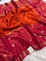 Shrivalli (Mysore silk) - Orange & Hot pink