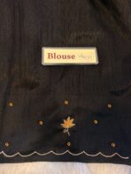 Chidiyan (Hand-embroidered Raw silk) - Black - Image 5