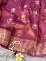 Mayura (Banaras silk) - Purple - Image 2