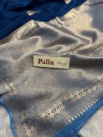 Rukmini (Mushru silk) - Deep Royal Navy - Image 6