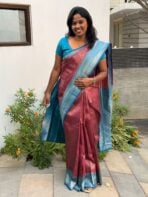 Lakshmi (Semi silk) - Tomato pink