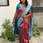 Lakshmi (Semi silk) - Tomato pink