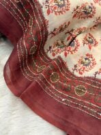 Sanata (Cotton Chanderi ) - Brown - Image 3