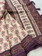 Sanata (Cotton Chanderi ) - Purple