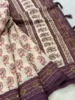 Sanata (Cotton Chanderi ) - Purple